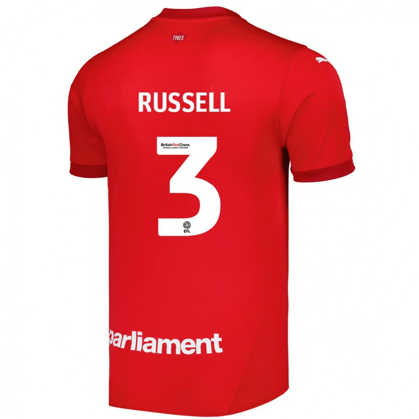 Danxen Dames Jon Russell #3 Rood Thuisshirt Thuistenue 2024/25 T-Shirt