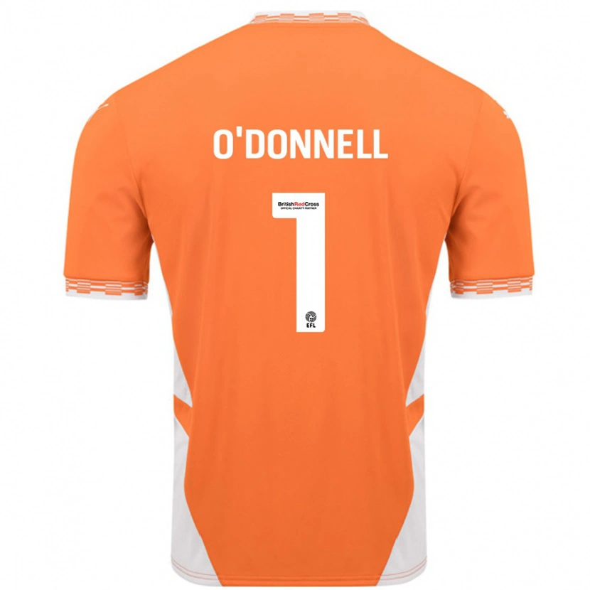 Danxen Dames Richard O'donnell #1 Oranje Wit Thuisshirt Thuistenue 2024/25 T-Shirt