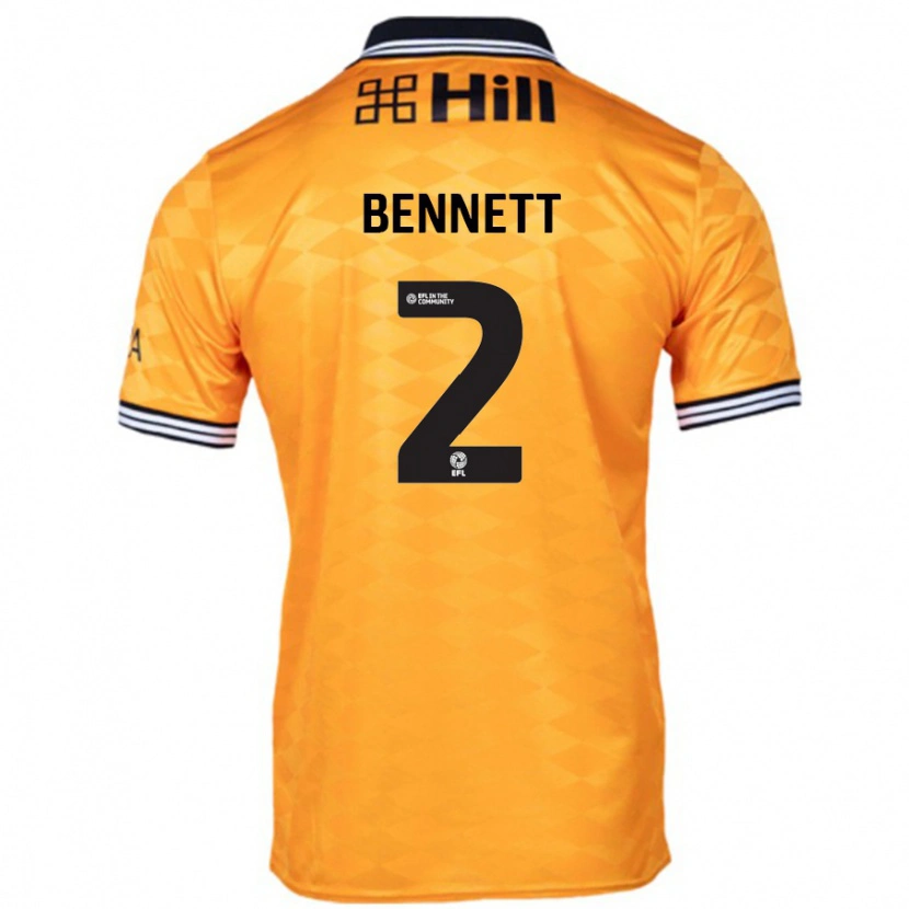 Danxen Dames Liam Bennett #2 Oranje Thuisshirt Thuistenue 2024/25 T-Shirt