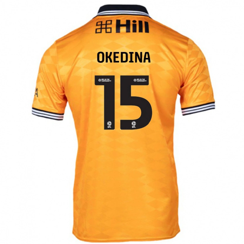 Danxen Dames Jubril Okedina #15 Oranje Thuisshirt Thuistenue 2024/25 T-Shirt