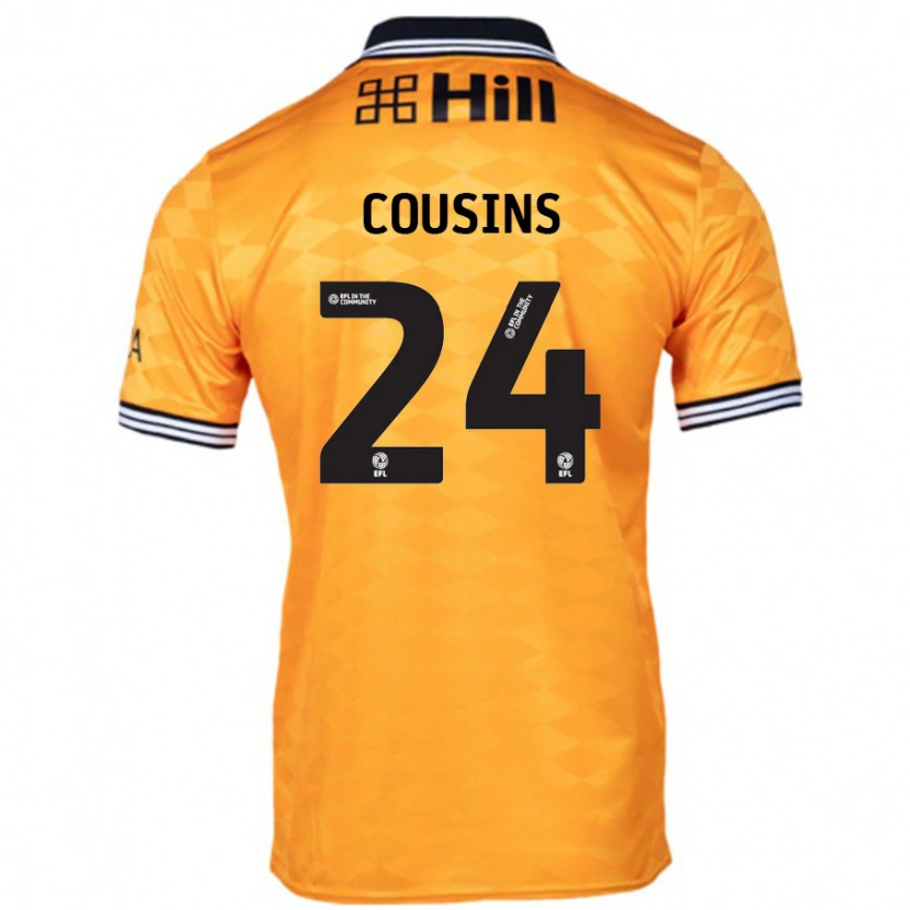 Danxen Dames Jordan Cousins #24 Oranje Thuisshirt Thuistenue 2024/25 T-Shirt