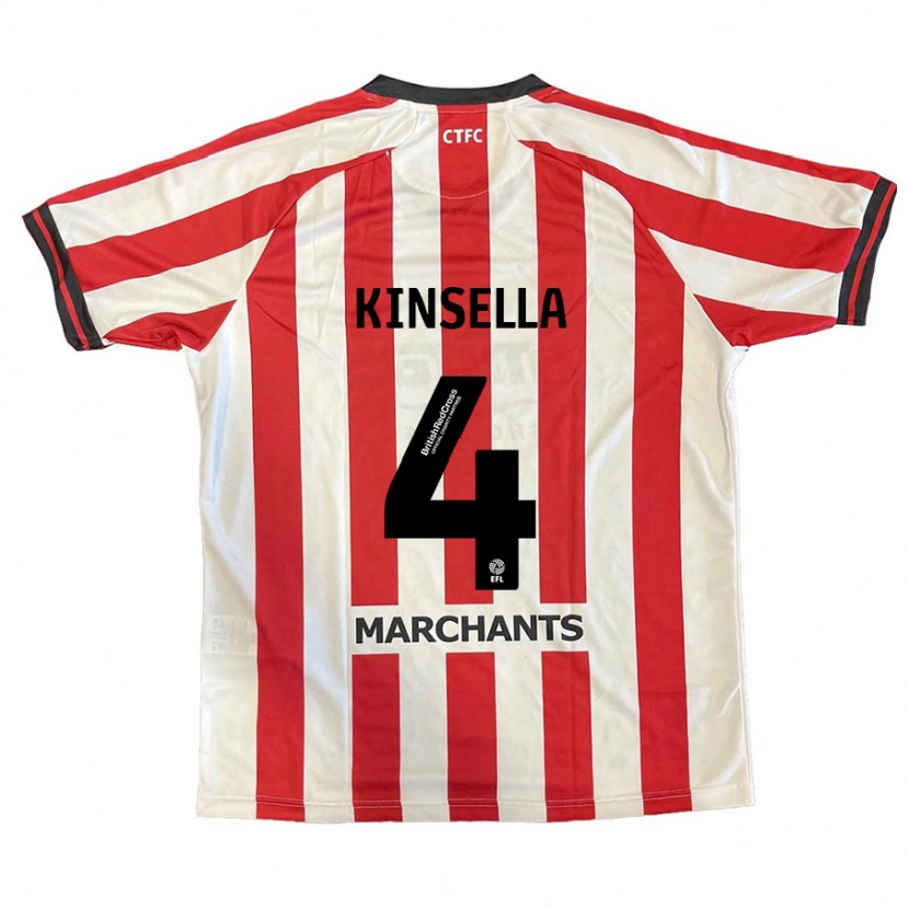 Danxen Dames Liam Kinsella #4 Rood Wit Thuisshirt Thuistenue 2024/25 T-Shirt