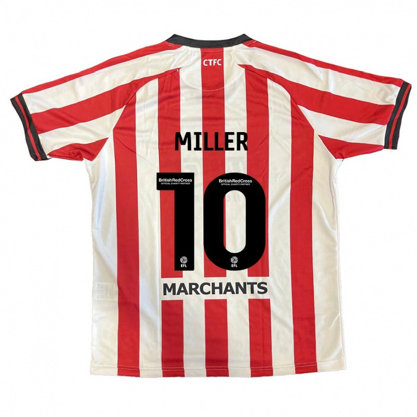 Danxen Dames George Miller #10 Rood Wit Thuisshirt Thuistenue 2024/25 T-Shirt