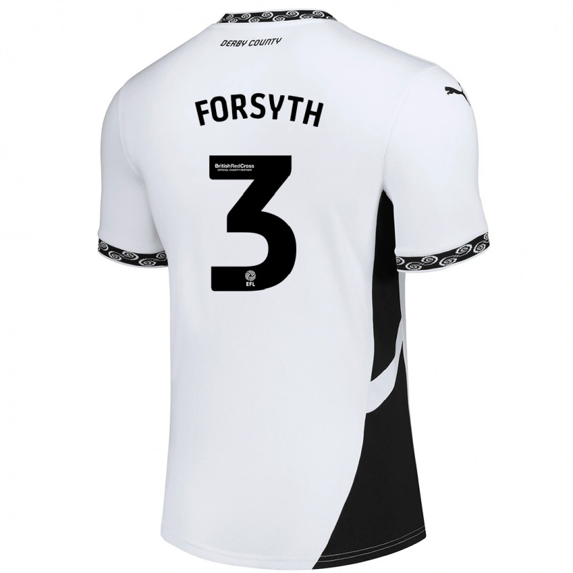 Danxen Dames Craig Forsyth #3 Wit Zwart Thuisshirt Thuistenue 2024/25 T-Shirt