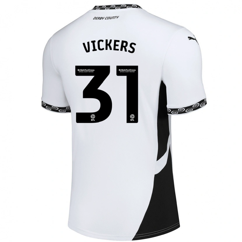 Danxen Dames Josh Vickers #31 Wit Zwart Thuisshirt Thuistenue 2024/25 T-Shirt