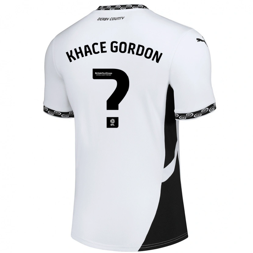 Danxen Dames Khace Gordon #0 Wit Zwart Thuisshirt Thuistenue 2024/25 T-Shirt