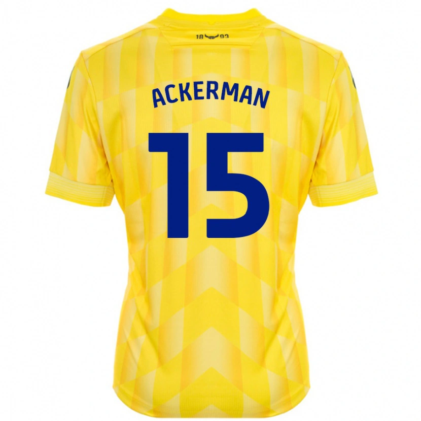 Danxen Dames Daisy Ackerman #15 Geel Thuisshirt Thuistenue 2024/25 T-Shirt