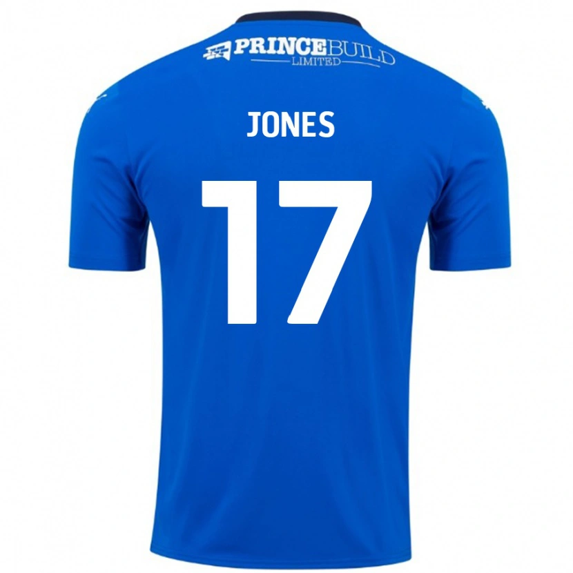 Danxen Dames Ricky-Jade Jones #17 Blauw Wit Thuisshirt Thuistenue 2024/25 T-Shirt