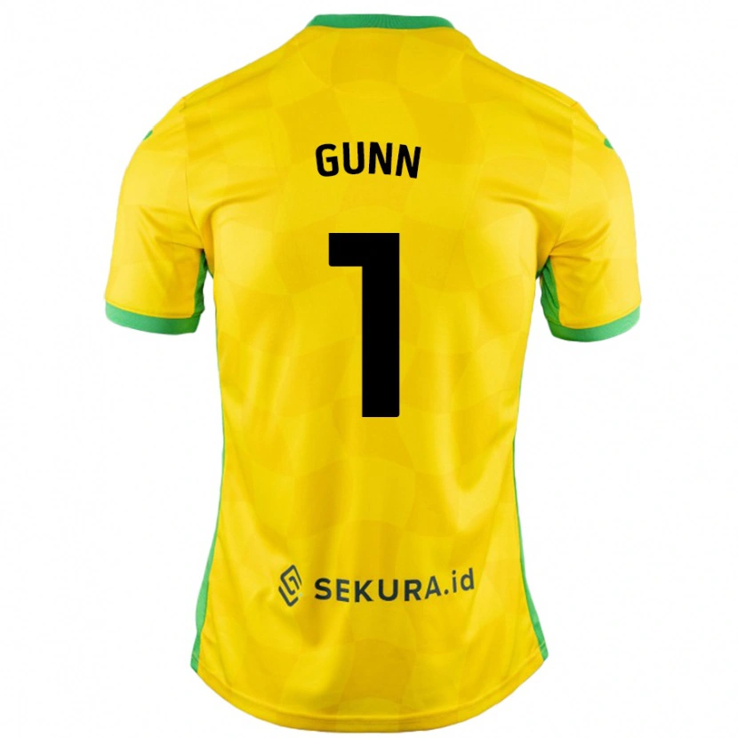 Danxen Dames Angus Gunn #1 Geel Groen Thuisshirt Thuistenue 2024/25 T-Shirt