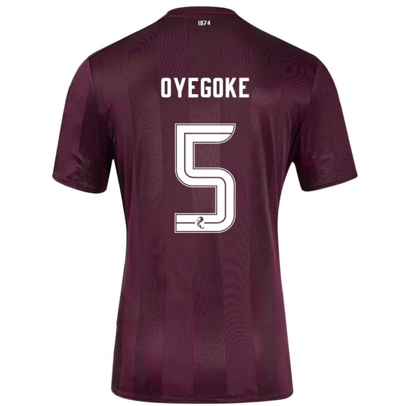 Danxen Dames Daniel Oyegoke #5 Bordeauxrood Thuisshirt Thuistenue 2024/25 T-Shirt