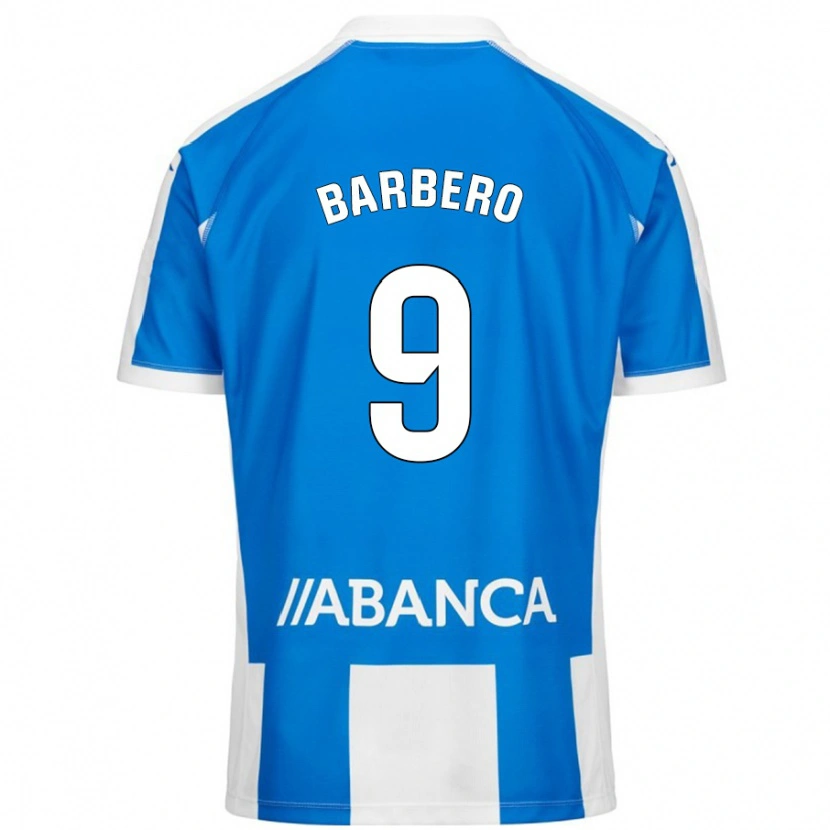 Danxen Dames Iván Barbero #9 Blauw Wit Thuisshirt Thuistenue 2024/25 T-Shirt