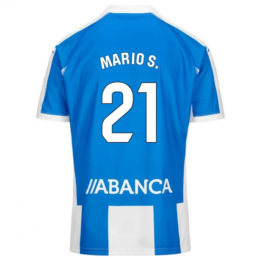 Danxen Dames Mario Soriano #21 Blauw Wit Thuisshirt Thuistenue 2024/25 T-Shirt