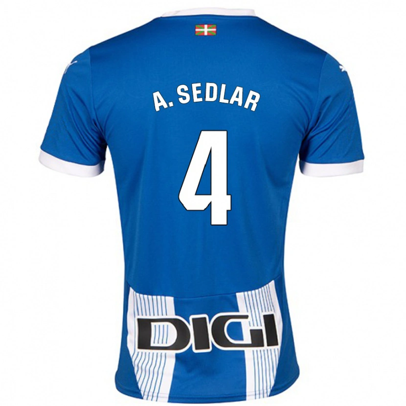 Danxen Dames Aleksandar Sedlar #4 Blauw Thuisshirt Thuistenue 2024/25 T-Shirt