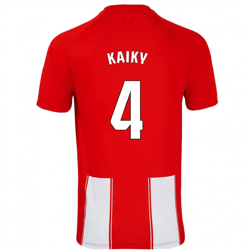 Danxen Dames Kaiky #4 Rood Wit Thuisshirt Thuistenue 2024/25 T-Shirt