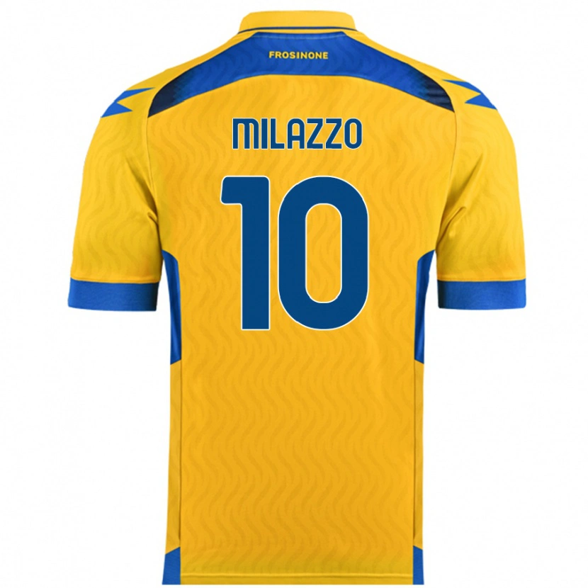 Danxen Dames Simone Milazzo #10 Geel Thuisshirt Thuistenue 2024/25 T-Shirt