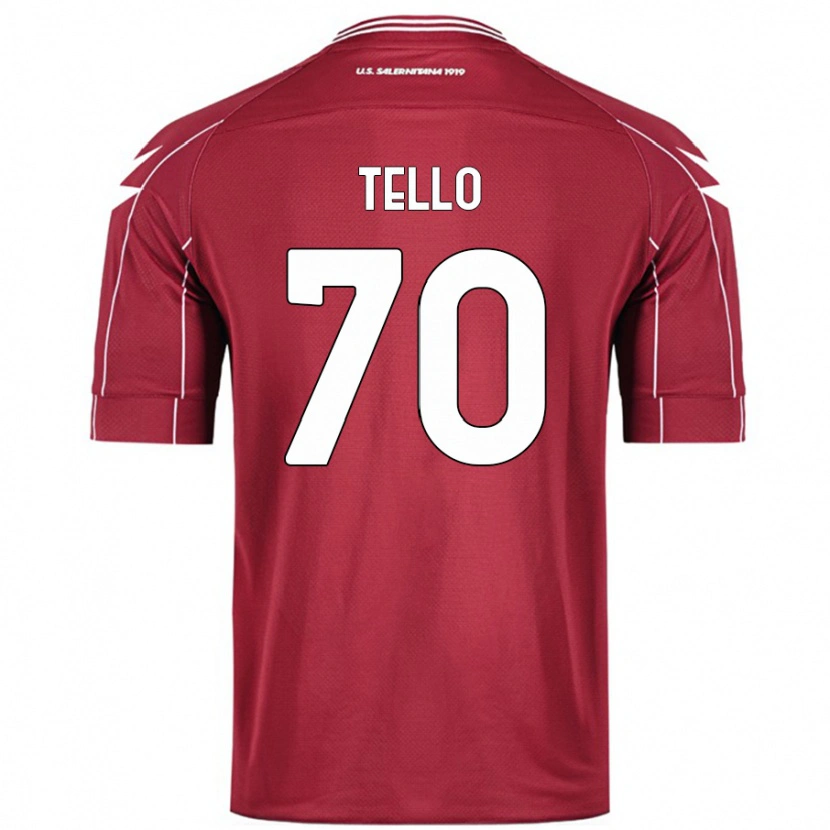 Danxen Dames Andrés Tello #70 Bordeauxrood Thuisshirt Thuistenue 2024/25 T-Shirt