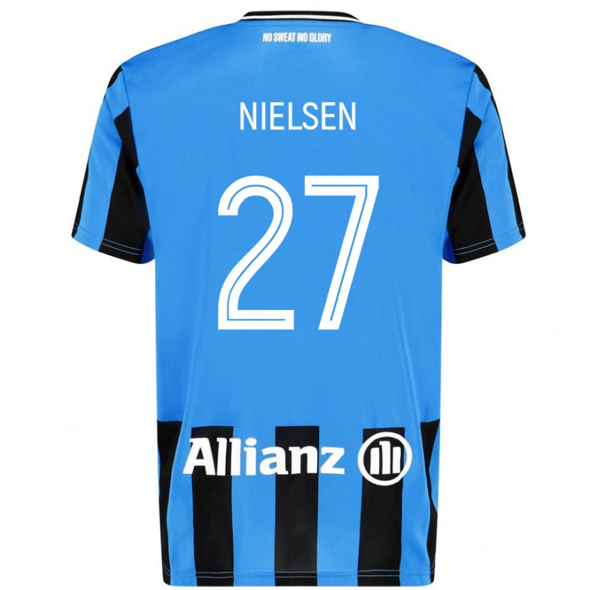 Danxen Dames Casper Nielsen #27 Hemelsblauw Zwart Thuisshirt Thuistenue 2024/25 T-Shirt