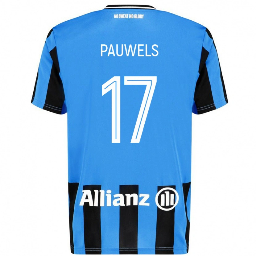 Danxen Dames Fleur Pauwels #17 Hemelsblauw Zwart Thuisshirt Thuistenue 2024/25 T-Shirt