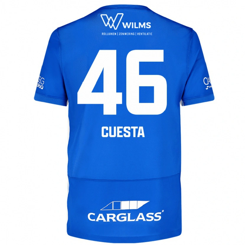 Danxen Dames Carlos Cuesta #46 Blauw Thuisshirt Thuistenue 2024/25 T-Shirt