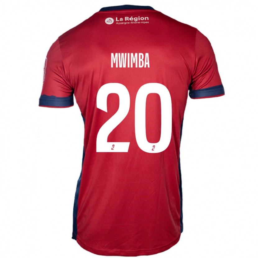 Danxen Dames Josué Mwimba Isala #20 Licht Bordeauxrood Thuisshirt Thuistenue 2024/25 T-Shirt