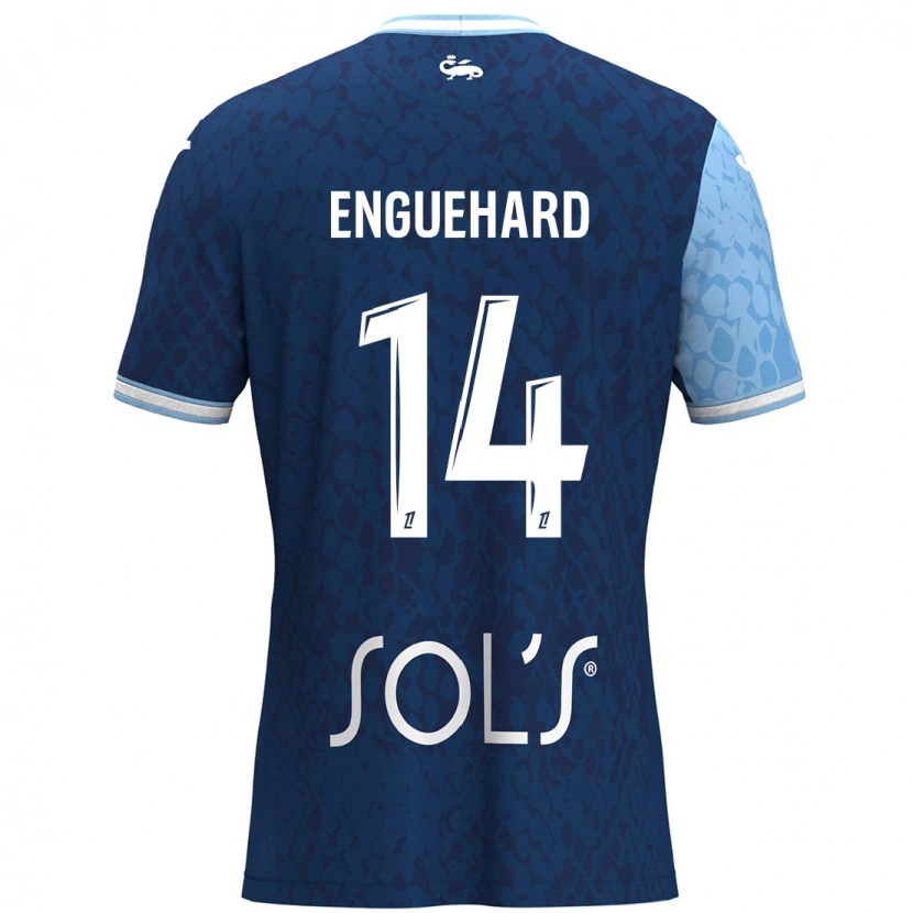 Danxen Dames Romane Enguehard #14 Hemelsblauw Donkerblauw Thuisshirt Thuistenue 2024/25 T-Shirt