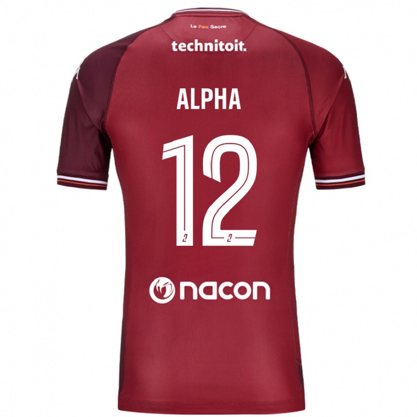 Danxen Dames Alpha Touré #12 Rood Granata Thuisshirt Thuistenue 2024/25 T-Shirt