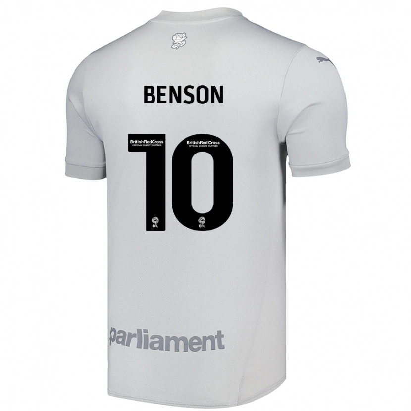 Danxen Dames Josh Benson #10 Zilvergrijs Uitshirt Uittenue 2024/25 T-Shirt