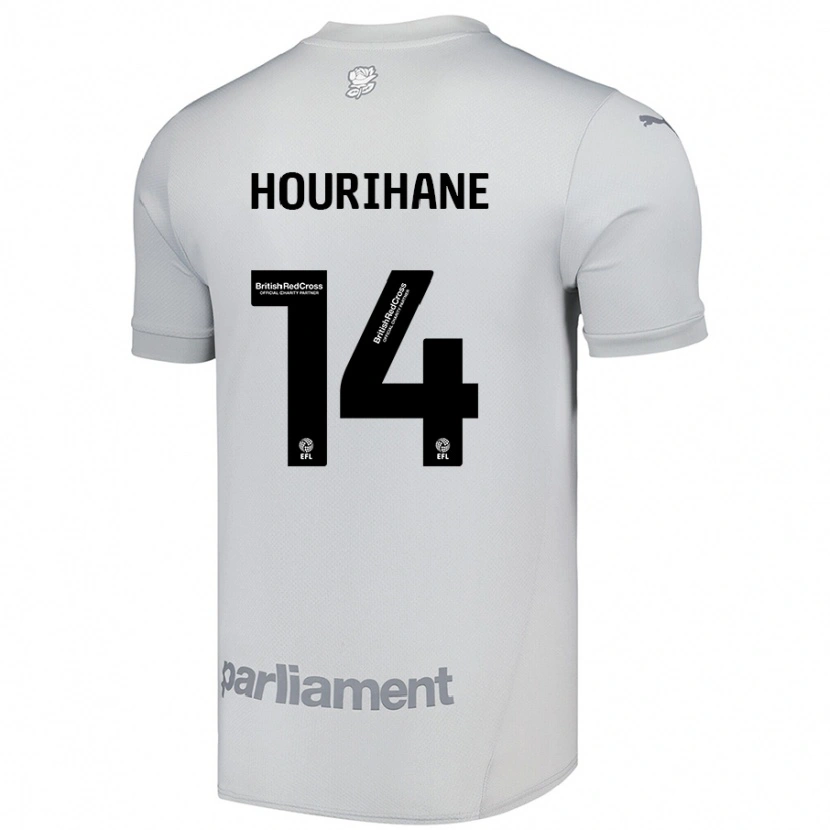 Danxen Dames Conor Hourihane #14 Zilvergrijs Uitshirt Uittenue 2024/25 T-Shirt