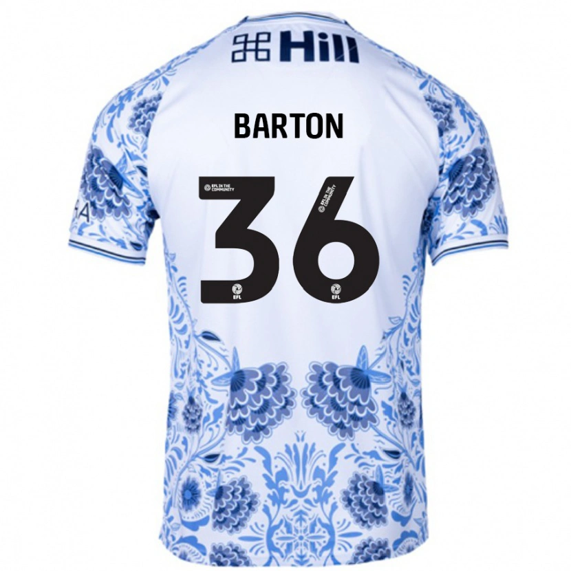 Danxen Dames Dan Barton #36 Wit Blauw Uitshirt Uittenue 2024/25 T-Shirt