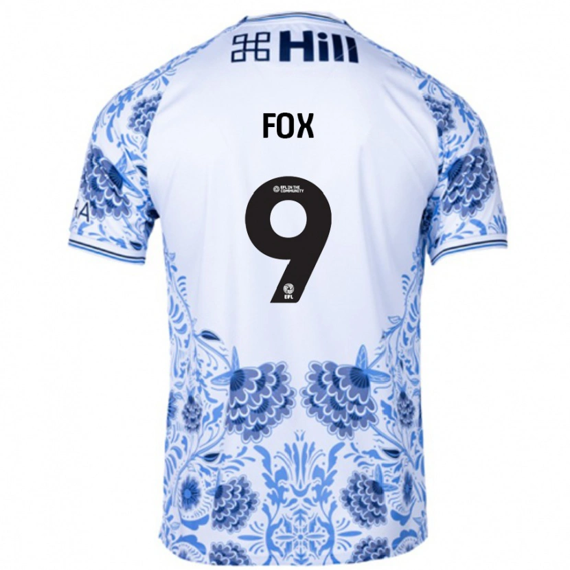 Danxen Dames Ruth Fox #9 Wit Blauw Uitshirt Uittenue 2024/25 T-Shirt