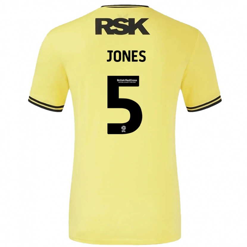 Danxen Dames Lloyd Jones #5 Geel Zwart Uitshirt Uittenue 2024/25 T-Shirt