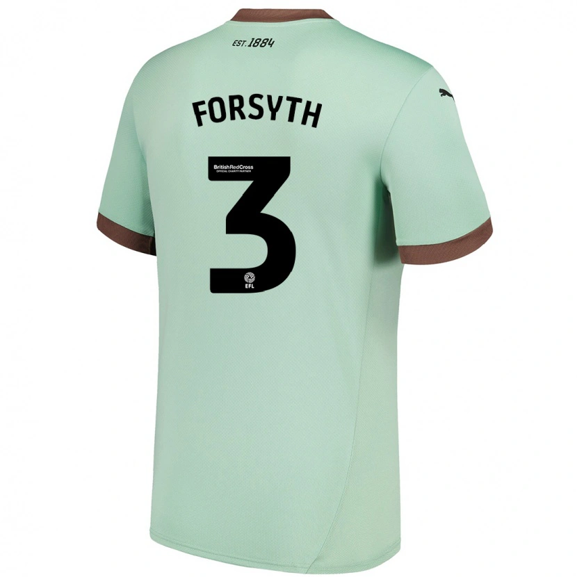 Danxen Dames Craig Forsyth #3 Lichtgroen Uitshirt Uittenue 2024/25 T-Shirt