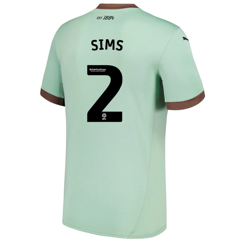 Danxen Dames Amy Sims #2 Lichtgroen Uitshirt Uittenue 2024/25 T-Shirt