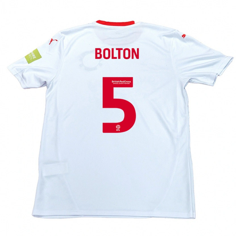 Danxen Dames James Bolton #5 Wit Uitshirt Uittenue 2024/25 T-Shirt