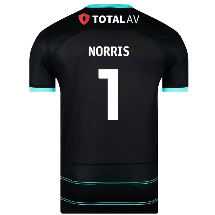 Danxen Dames Will Norris #1 Zwart Uitshirt Uittenue 2024/25 T-Shirt