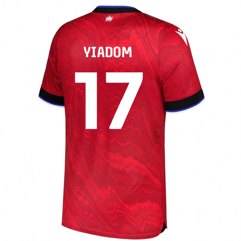 Danxen Dames Andy Yiadom #17 Rood Zwart Uitshirt Uittenue 2024/25 T-Shirt