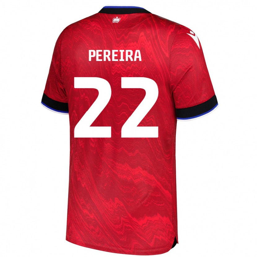 Danxen Dames Joel Pereira #22 Rood Zwart Uitshirt Uittenue 2024/25 T-Shirt