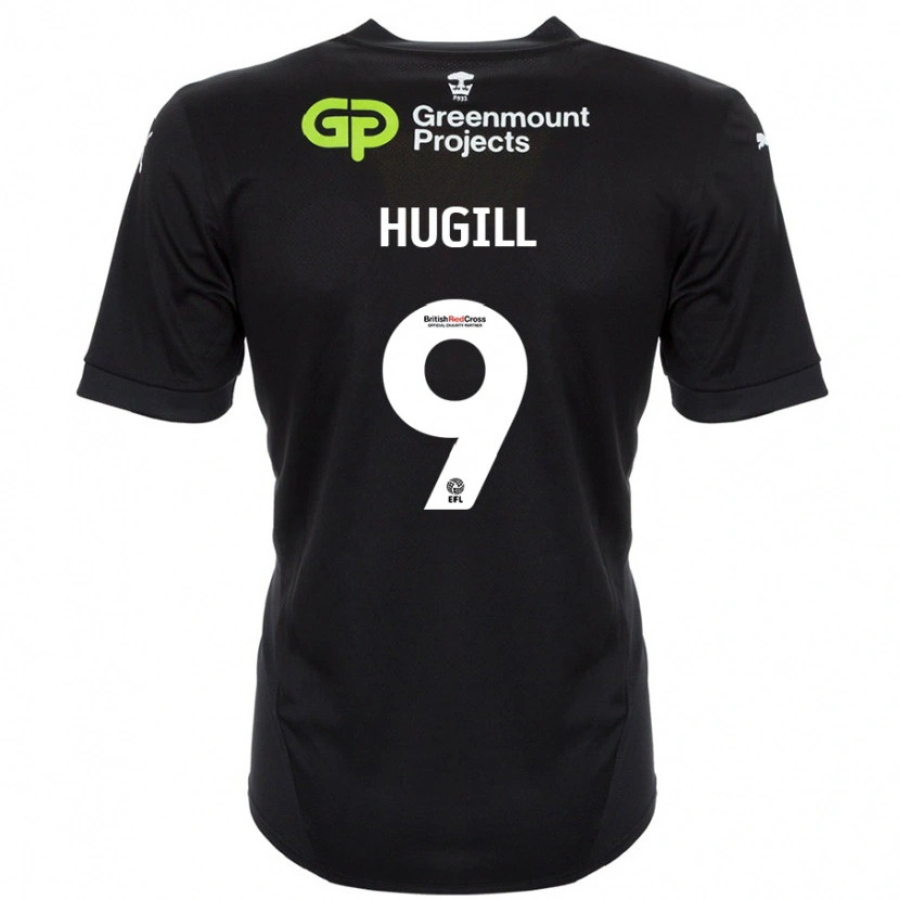 Danxen Dames Joe Hugill #9 Zwart Uitshirt Uittenue 2024/25 T-Shirt