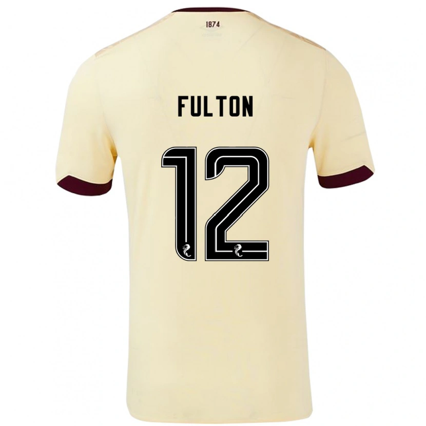 Danxen Dames Ryan Fulton #12 Crème Bordeauxrood Uitshirt Uittenue 2024/25 T-Shirt