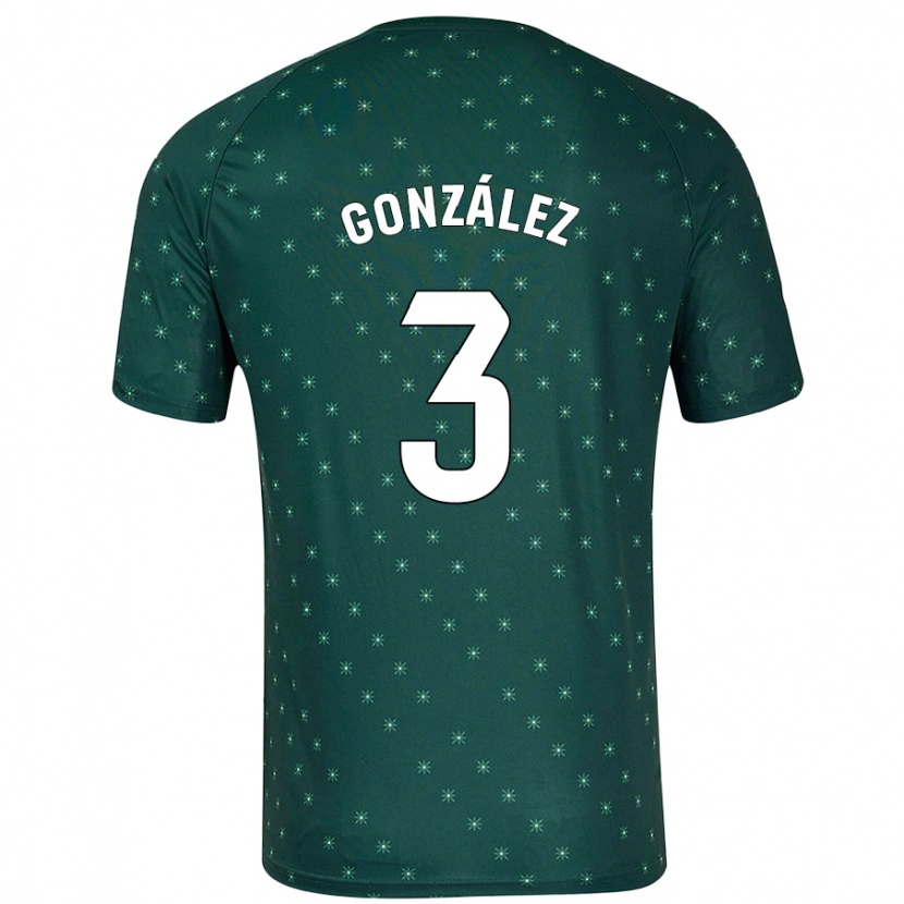 Danxen Dames Edgar González #3 Donkergroen Uitshirt Uittenue 2024/25 T-Shirt