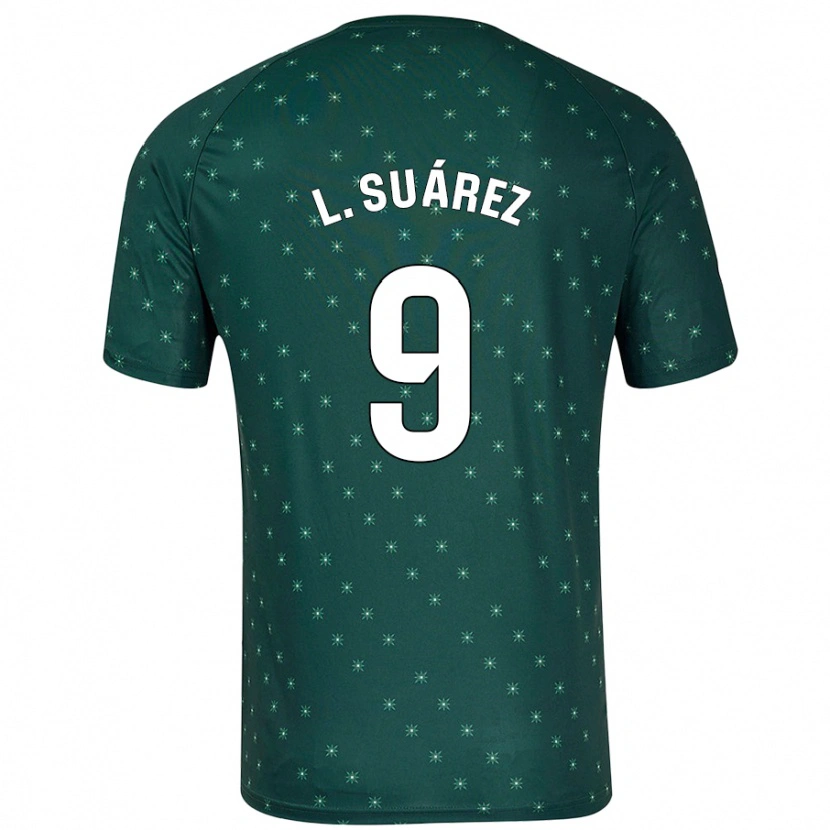 Danxen Dames Luis Suárez #9 Donkergroen Uitshirt Uittenue 2024/25 T-Shirt