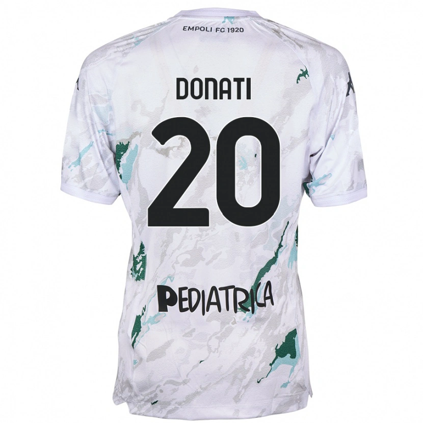 Danxen Dames Francesco Donati #20 Grijs Uitshirt Uittenue 2024/25 T-Shirt