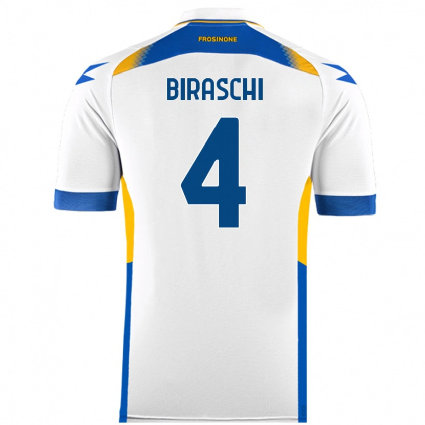 Danxen Dames Davide Biraschi #4 Wit Uitshirt Uittenue 2024/25 T-Shirt