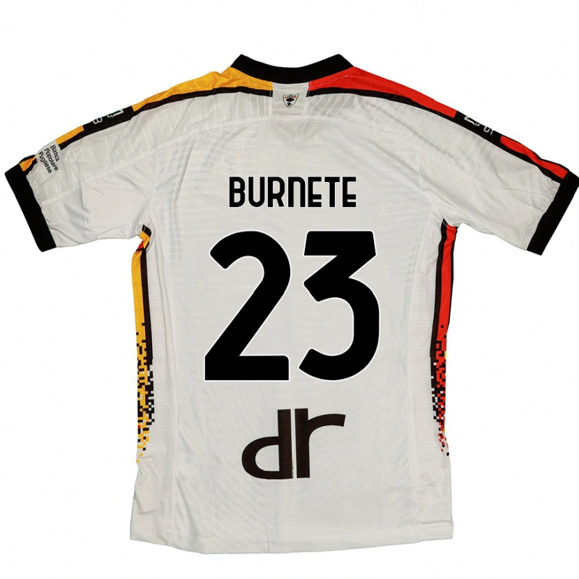 Danxen Dames Rareș Burnete #23 Wit Zwart Uitshirt Uittenue 2024/25 T-Shirt