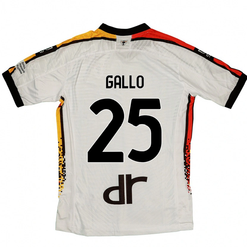 Danxen Dames Antonino Gallo #25 Wit Zwart Uitshirt Uittenue 2024/25 T-Shirt