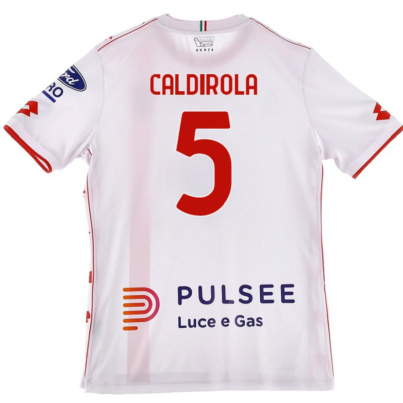 Danxen Dames Luca Caldirola #5 Wit Rood Uitshirt Uittenue 2024/25 T-Shirt