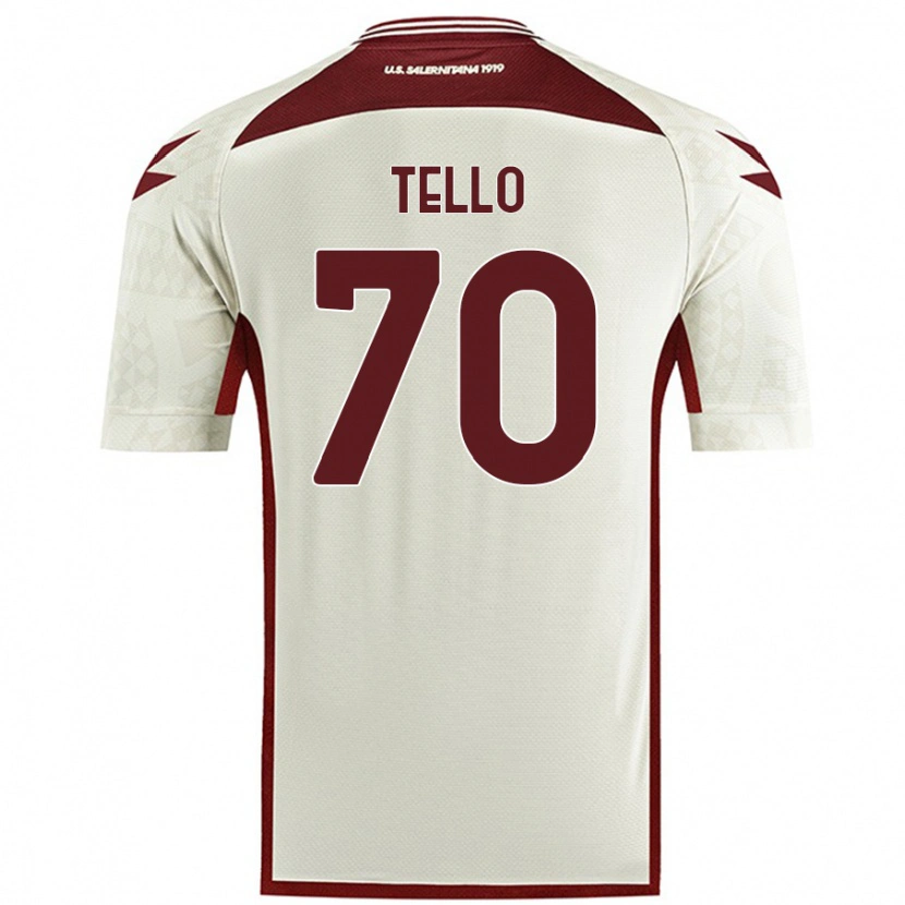 Danxen Dames Andrés Tello #70 Crèmekleur Uitshirt Uittenue 2024/25 T-Shirt