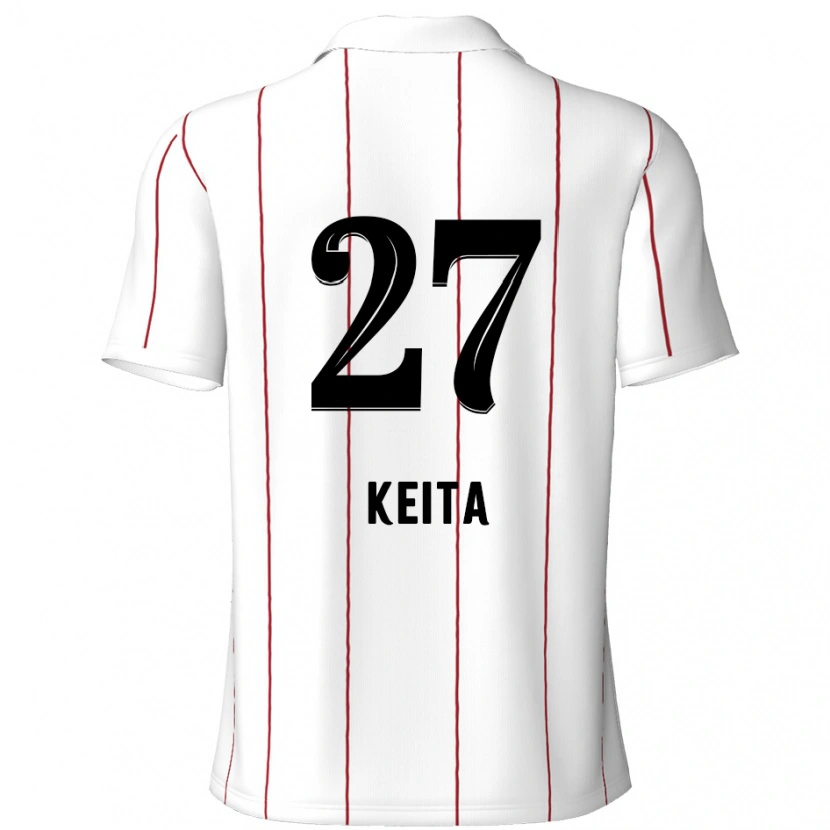 Danxen Dames Mandela Keita #27 Wit Zwart Uitshirt Uittenue 2024/25 T-Shirt