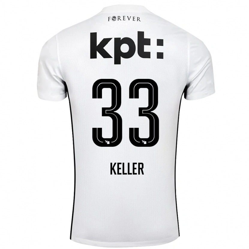 Danxen Dames Marvin Keller #33 Wit Zwart Uitshirt Uittenue 2024/25 T-Shirt