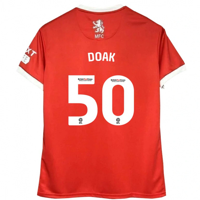 Danxen Kinderen Ben Doak #50 Rood Wit Thuisshirt Thuistenue 2024/25 T-Shirt